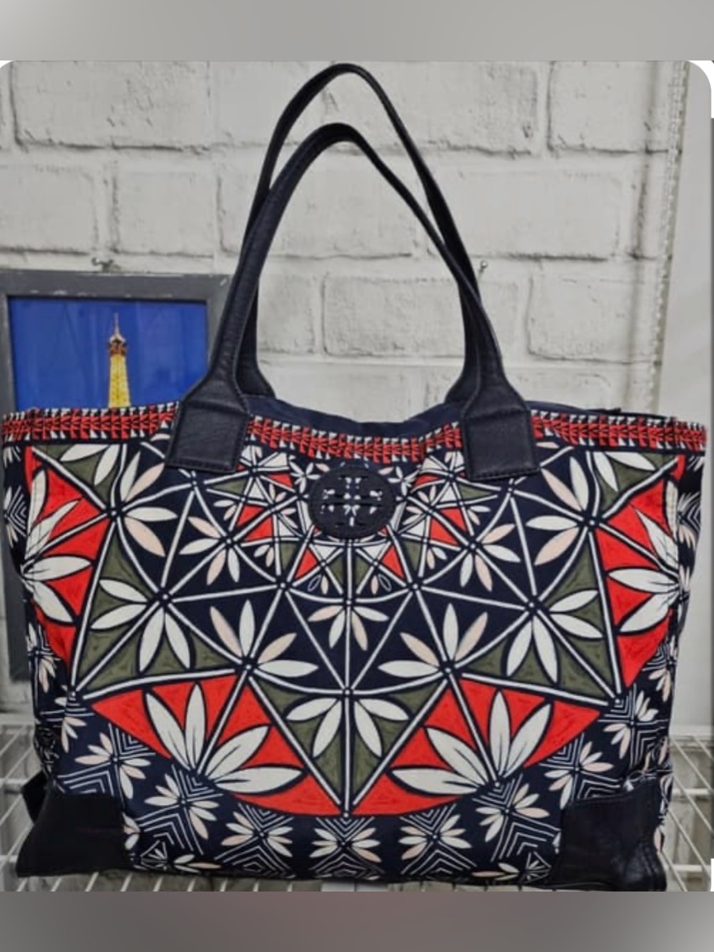 Tory Burch EUC Ella Navy Tote